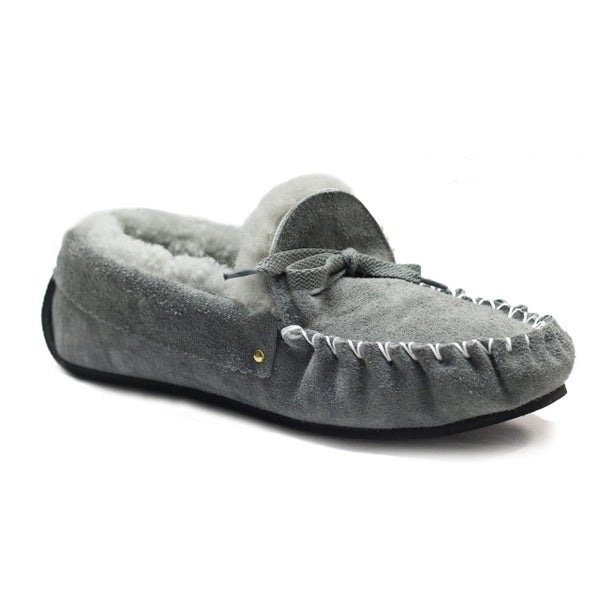 Traditional Sheepskin Moccasins with Suede Leather Outer, Comfortable Shearli... Carousel 2