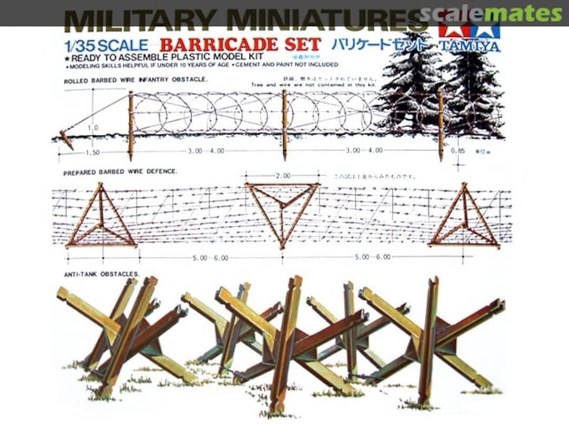 Barricade Set(Barbwire infantry obstacle | Anti-tank obstacles) Carousel 1