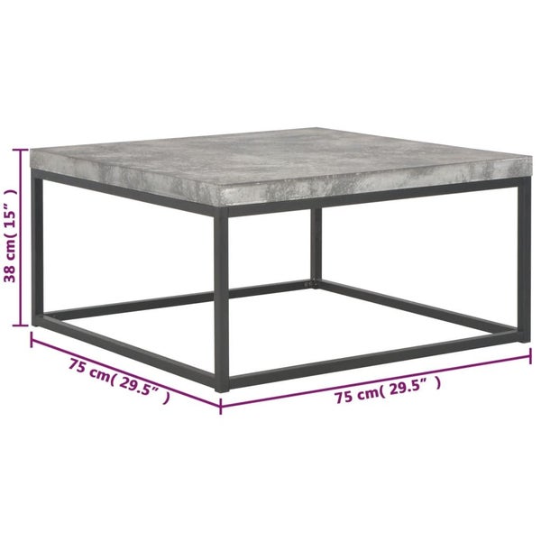 Coffee Table 75X75x38 Cm Concrete Look Coffee Tables Carousel 2