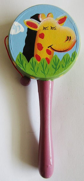 Giraffe wooden drum rattle Carousel 1