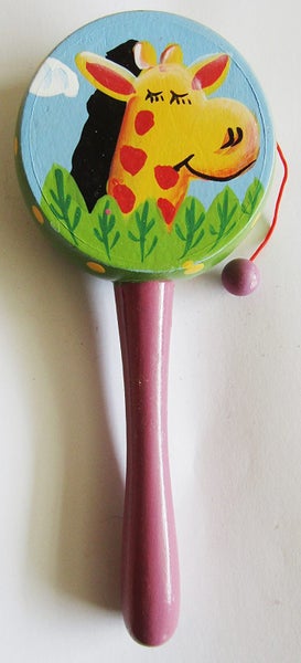 Giraffe wooden drum rattle Carousel 2