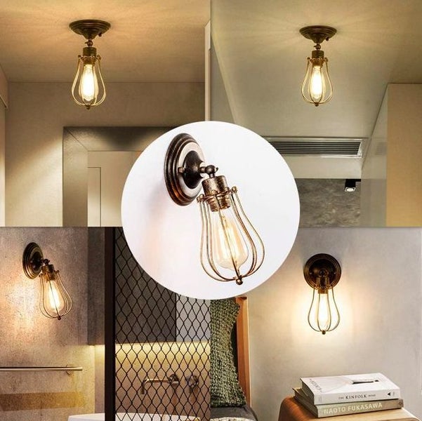 Industrial vintage steampunk water pipe wall sconce Carousel 2
