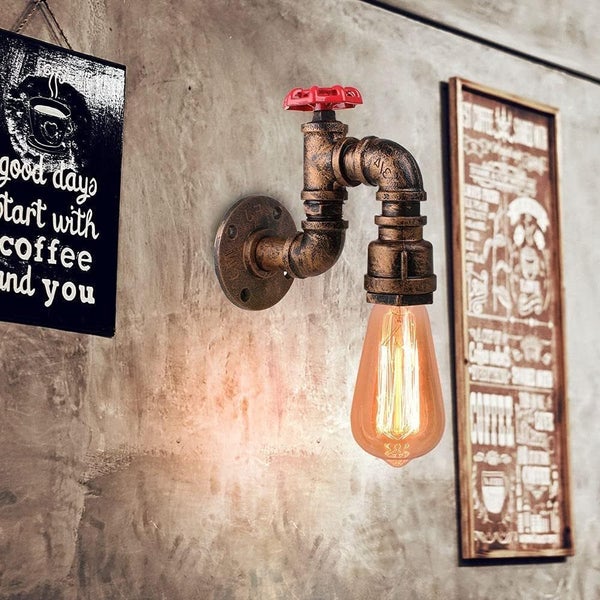 Industrial Vintage Wall Lamp Water Pipe Lights Carousel 1