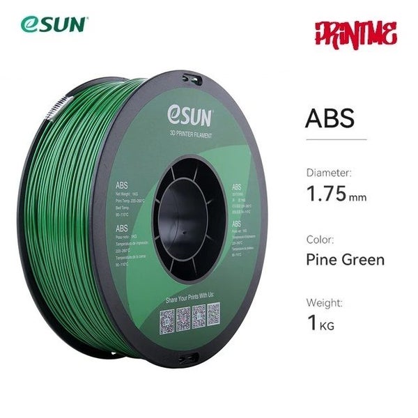 eSUN ABS+ PINE GREEN 1.75mm 3D PRINTER FILAMENT 1kg/2.2lbs Carousel 1