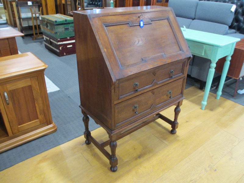Oak Dropfront Desk Carousel 1