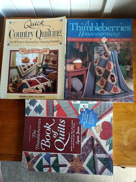 Set of 3 soft cover quilting books, Debbie Mumm and Thimbleberries. Carousel 1