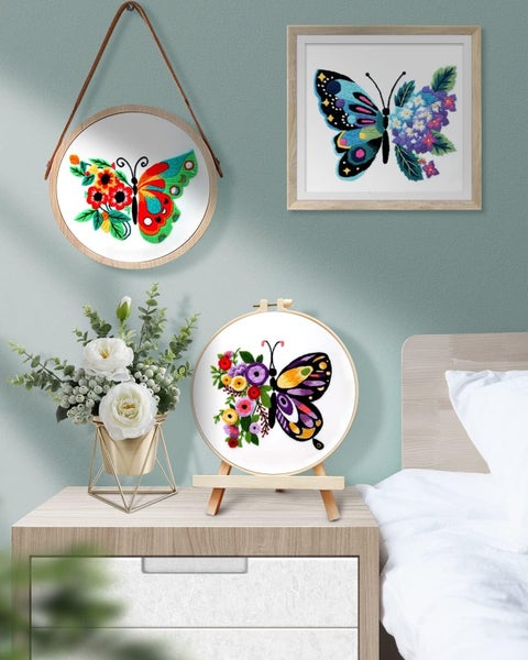 Embroidery Starter Kit with Pattern and Instructions 3 Sets62966410602754113