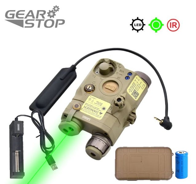 Green Laser IR Laser scope LED Flashlight 3 in 1 20mm weaver night vision PEQ-15