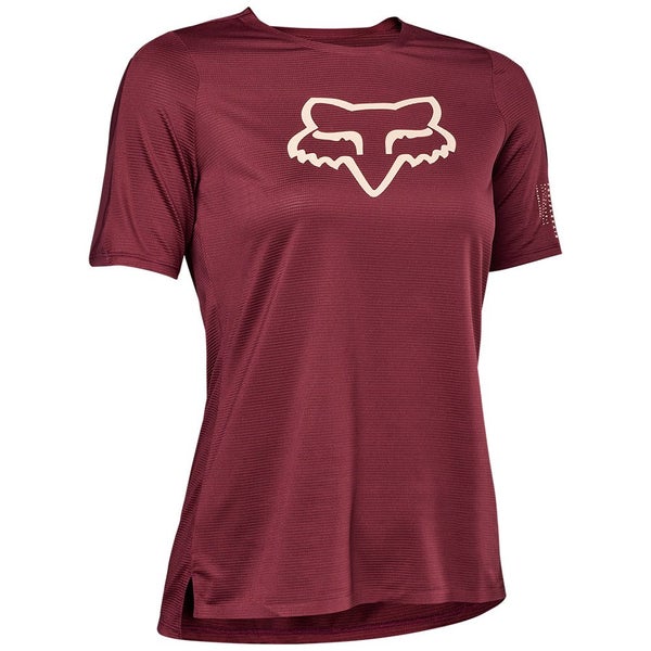 FOX WOMENS FLEXAIR SS JERSEY [DARK MAROON] Carousel 1