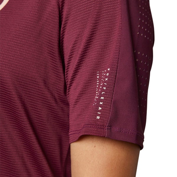 FOX WOMENS FLEXAIR SS JERSEY [DARK MAROON] Carousel 4