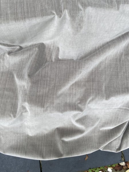 Grey putty velour fabric Carousel 2