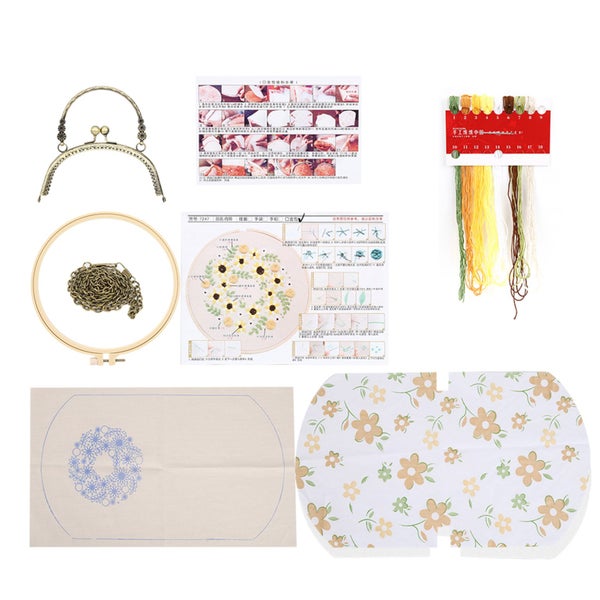 diy embroidery bag diy embroidery bag material purse frame bag embroidery wallet Carousel 6