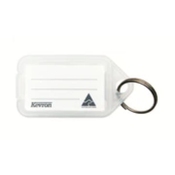 Key Tag Holder with Label - Loose Clear Kevron Carousel 1