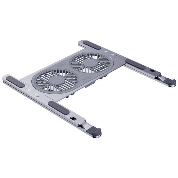 Folding Laptop Radiator Fan Cooling Pad Aluminum Alloy Desk Stand Adjustable ... Carousel 2