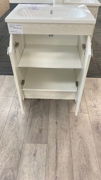 600 QUBE FLOORSTANDING VANITY IN WINTER BIRCH WITH VIA BASIN - EX DISPLAY Carousel 2