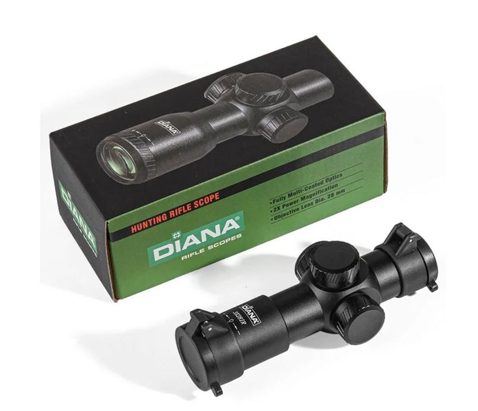 DIANA 3X28 Scope Green Red illuminated Tactical Compact Riflescope 20mm Rail62931723592705111