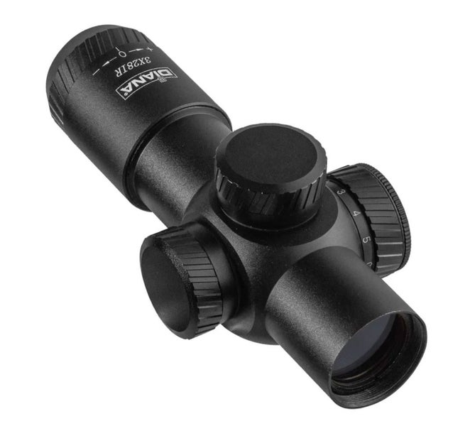 DIANA 3X28 Scope Green Red illuminated Tactical Compact Riflescope 20mm Rail62931723592705112