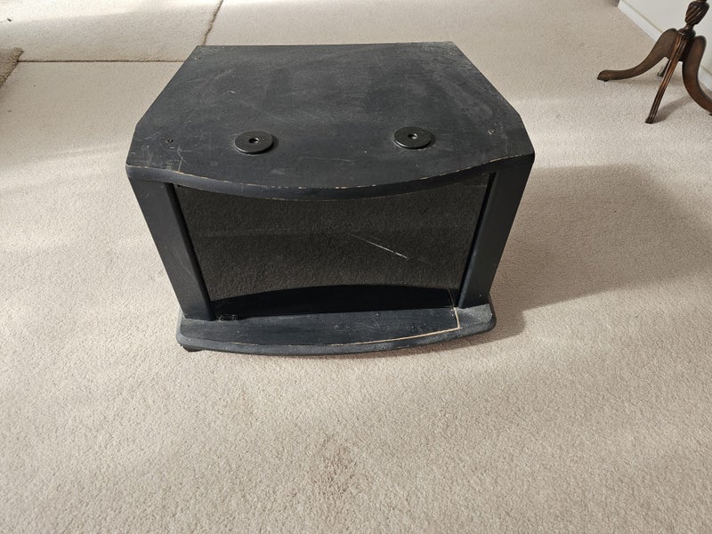 NZ Made Sturdy Black TV Cabinet Carousel 1