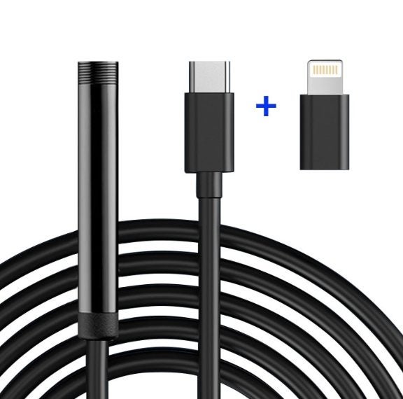 Endoscope Camera with Light 1080 HD Borescope with 6 Adjustable LED Lights Carousel 1