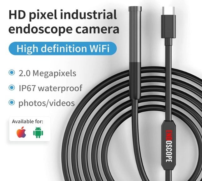 Endoscope Camera with Light 1080 HD Borescope with 6 Adjustable LED Lights Carousel 5