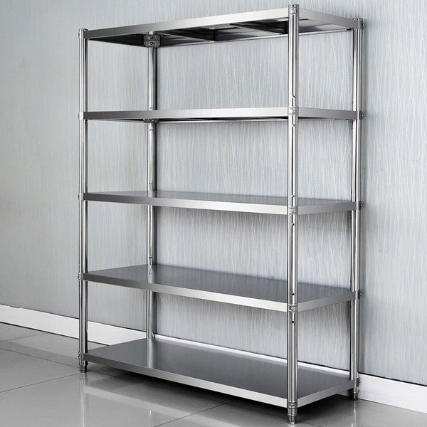 Stainless Steel Shelf unit 5 Levels 180x50x180 201 Stainless free delivery CHCH Carousel 1