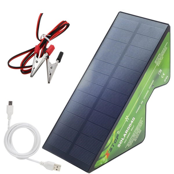 Solar Powered Electric Fence Energiser X-Stop 0040 2Km Range Carousel 1