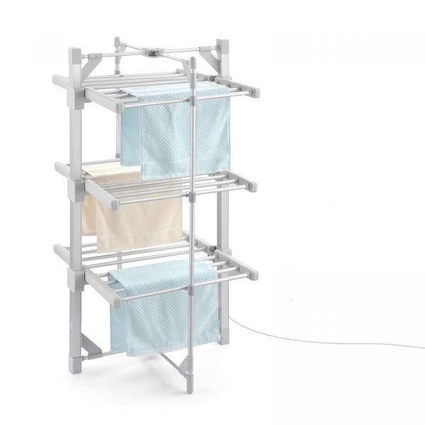 Heated Towel Rail Rack Stand Electric Airer Carousel 16