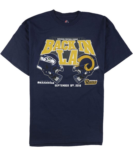 Majestic Mens Seahawks vs LA Rams Graphic T-Shirt, NWT Carousel 1