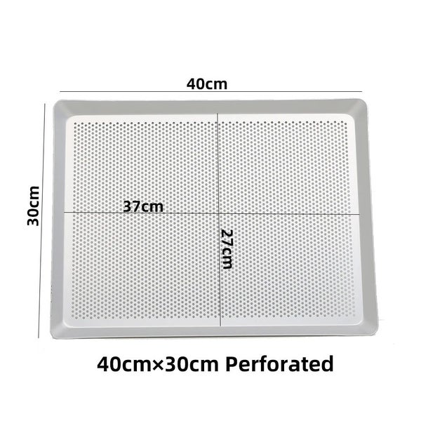 ANYGLEAM Baking Tray Silver 1Pc Rectangular Perforated Oven Pastry Sheet Pan ... Carousel 6