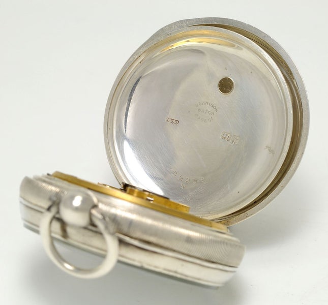 Antique Sterling Silver WALTHAM Pocket Watch - Birmingham 1916 Carousel 9