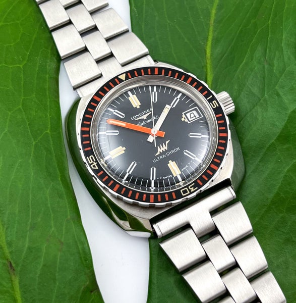 Longines 1970s DIVERS Vintage Mens Automatic Steel Wristwatch 7970 NEW OLD STOCK Carousel 1