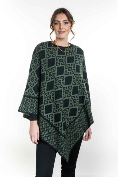 Diamond Possum Merino Wool Silk Poncho KORU Carousel 7