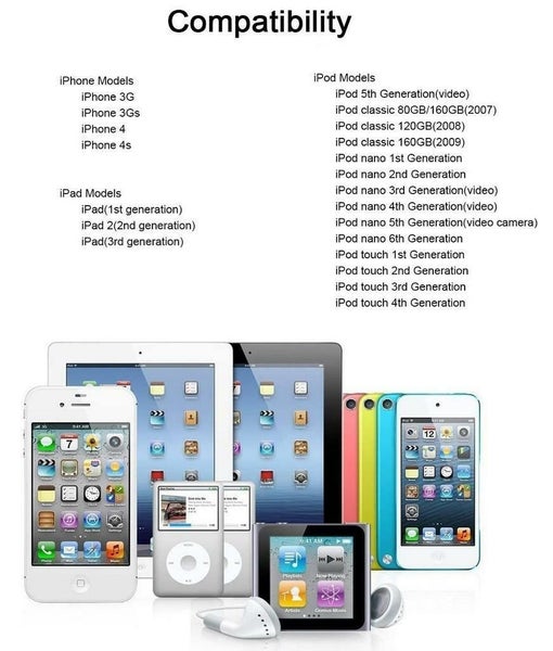 USB Data Charge & Sync Cable for Apple Iphone 4 4s 3GS /iPod/iPad NZ Stock62957610809347113