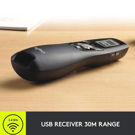 Professional Presenter R800, Wireless Presentation Clicker, Black Carousel 8