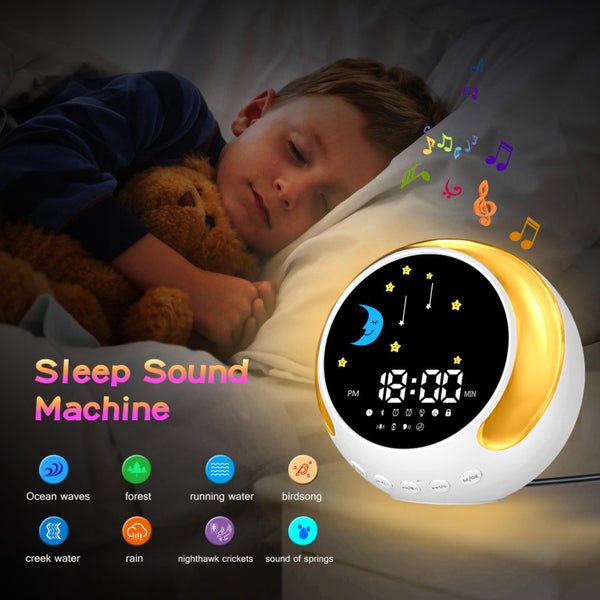 Alarm Clock for Bedroom Decor Wake Digital Clock for Kids with Sunrise and Moon Carousel 1