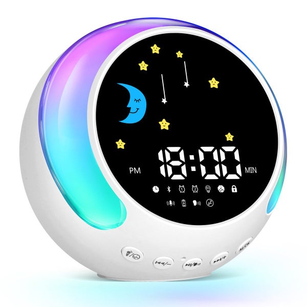 Alarm Clock for Bedroom Decor Wake Digital Clock for Kids with Sunrise and Moon Carousel 2