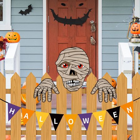 Halloween Fence Peeker Decoration Scary Peeper Carousel 2