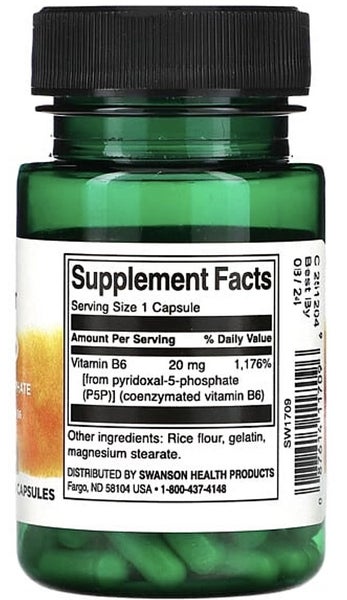 VITAMIN B6 P-5-P 20 MG 60 CAPS - BB0626 Carousel 2