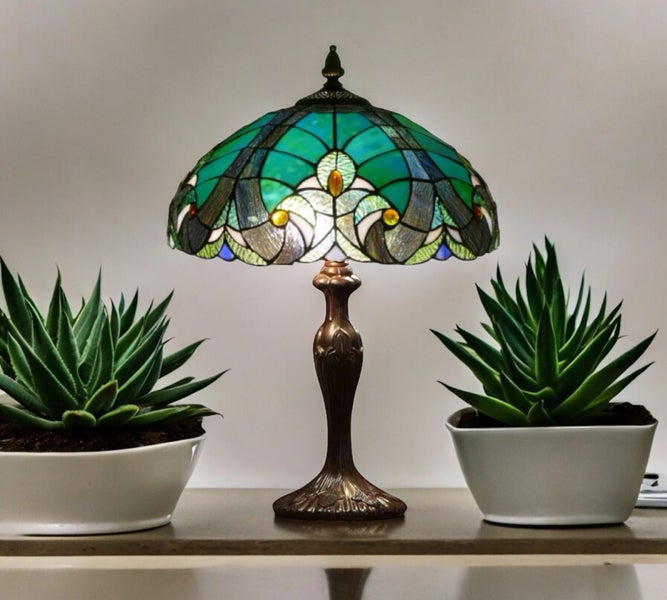 New Tiffany Table Lamp (Large 40cm Shade) Carousel 1