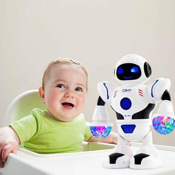 Electric Hyun Dance Robot Led Light Music Children Educational Toys White Carousel 2