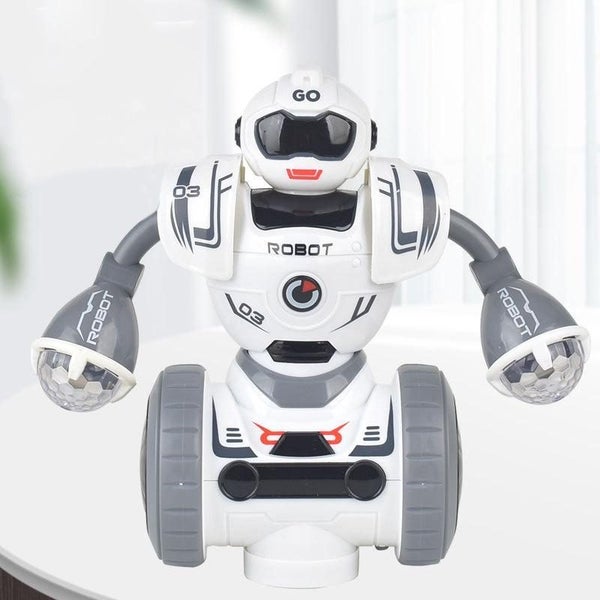 Intelligent Early Education Sound And Light Mechanical Robot Toys - 3 Gray Carousel 1