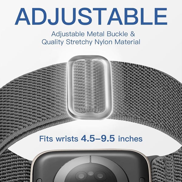 Nylon Stretch Strap for Apple Watch Series 8 Carousel 11