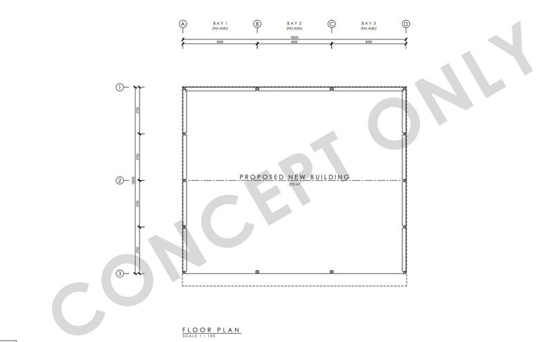 3 Bay Wide Span 18m Wide x 15m Deep Gable Kitset Pole Shed, Carousel 2