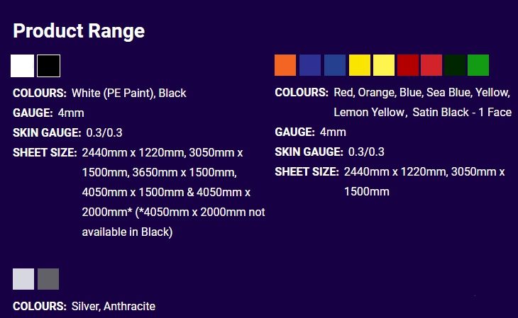 ACM 4mm glossy white full sheet 1220x2440 Carousel 2