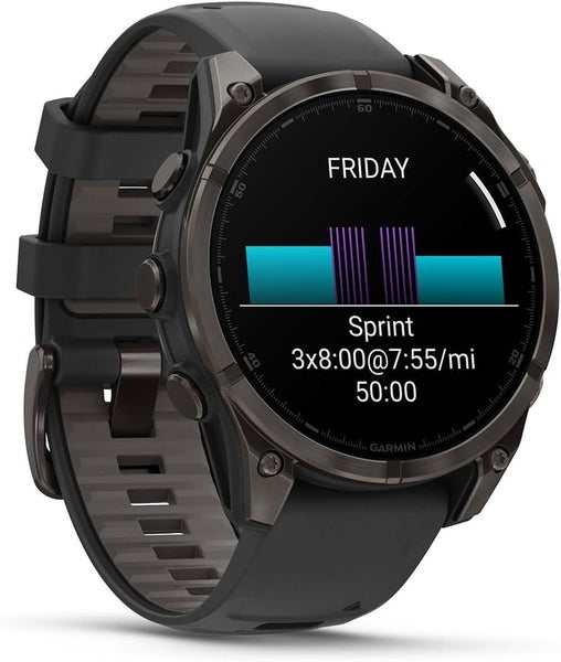 Garmin Fenix 8 AMOLED Smart Watch - 47mm, Slate Grey & Black Carousel 2