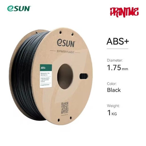 eSUN ABS+ BLACK 1.75mm 3D PRINTER FILAMENT 1kg/2.2lbs Carousel 1