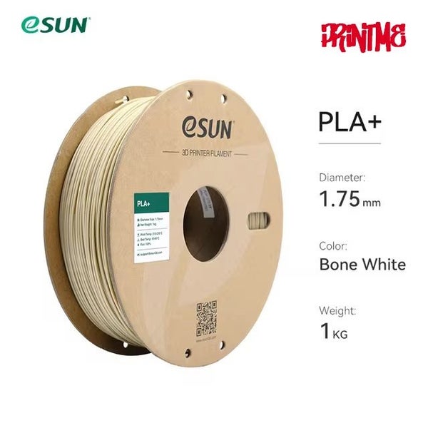 eSUN PLA+ BONE WHITE 1.75mm 3D PRINTER FILAMENT 1kg/2.2lbs Carousel 1