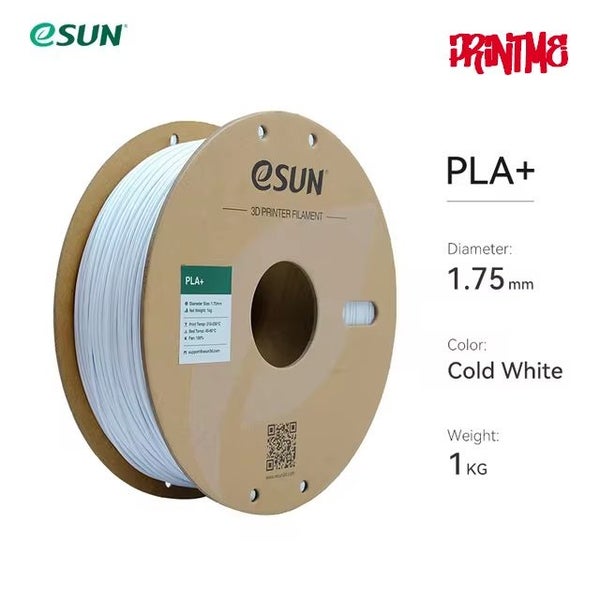 eSUN PLA+ COLD WHITE 1.75mm 3D PRINTER FILAMENT 1kg/2.2lbs Carousel 1