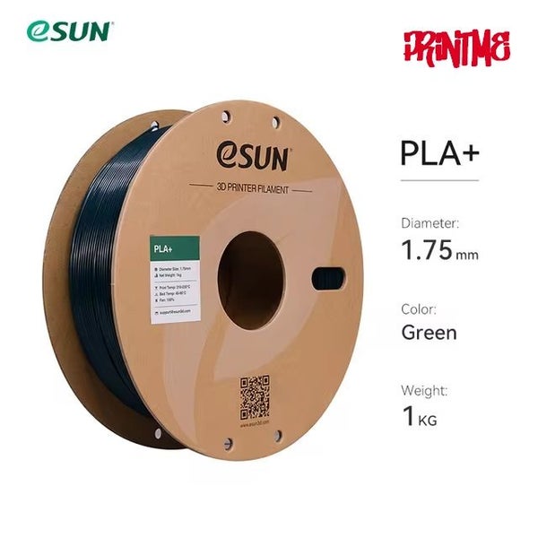 eSUN PLA+ GREEN 1.75mm 3D PRINTER FILAMENT 1kg/2.2lbs Carousel 1