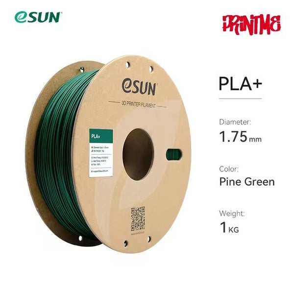 eSUN PLA+ PINE GREEN 1.75mm 3D PRINTER FILAMENT 1kg/2.2lbs Carousel 1